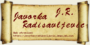 Javorka Radisavljević vizit kartica